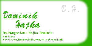 dominik hajka business card